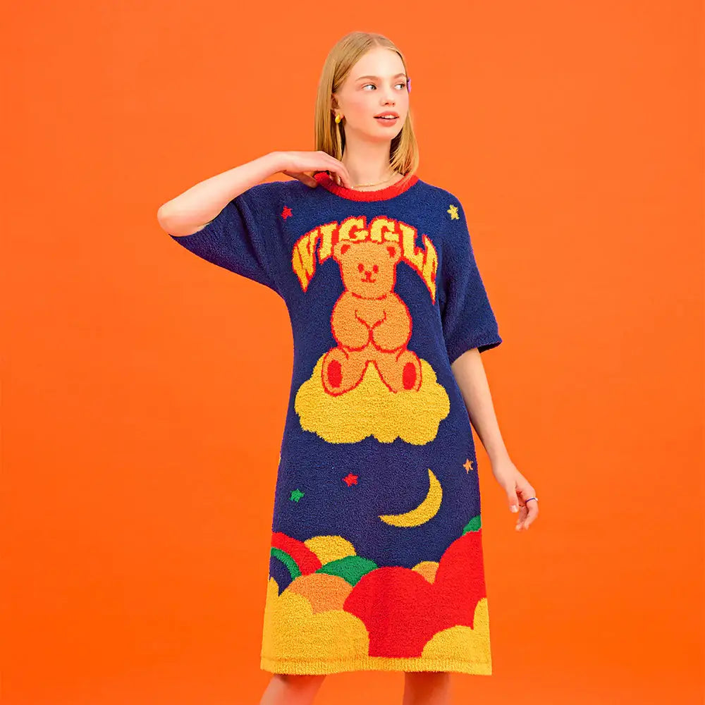 Wiggle Wiggle - Dreaming Wiggle Bear One Piece Pajamas - Wiggle Wiggle - Clothing - Harumio