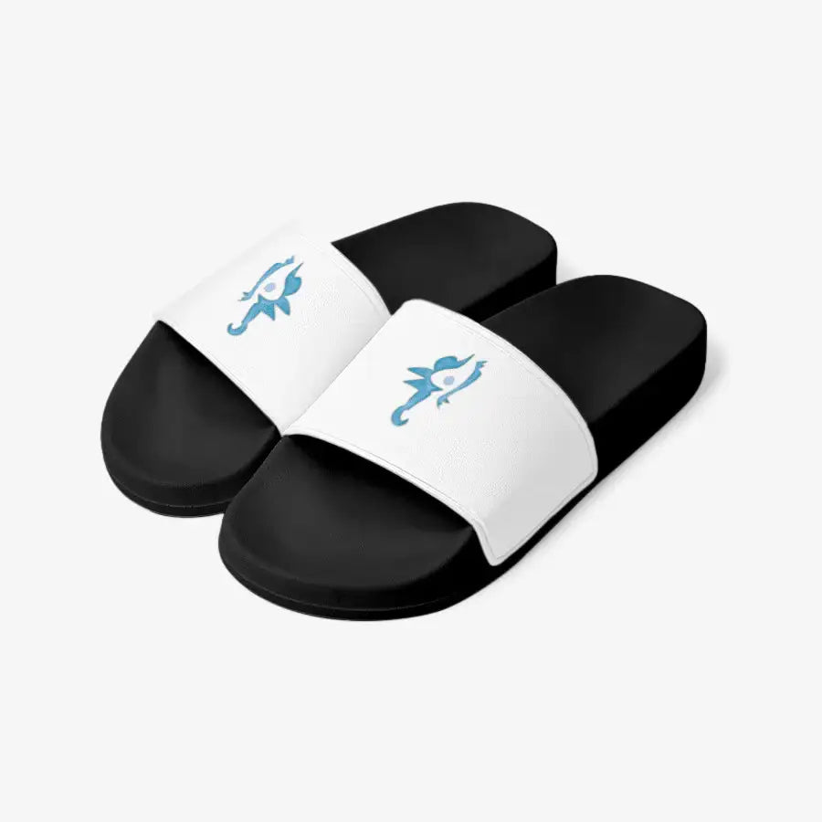 Luna Moon - Blue on Pattern Slippers - Marpple Shop - Slippers - Harumio