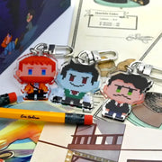 Mustache & Suspender - Acrylic Keyring - Webtoon Shop - Accessories - Harumio