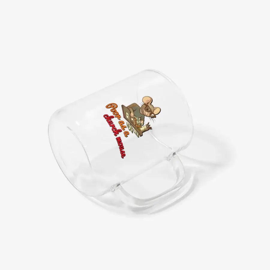 Woori Doori - Rat with Flowers Glass Mug - Marpple Shop - Glass Mug - Harumio