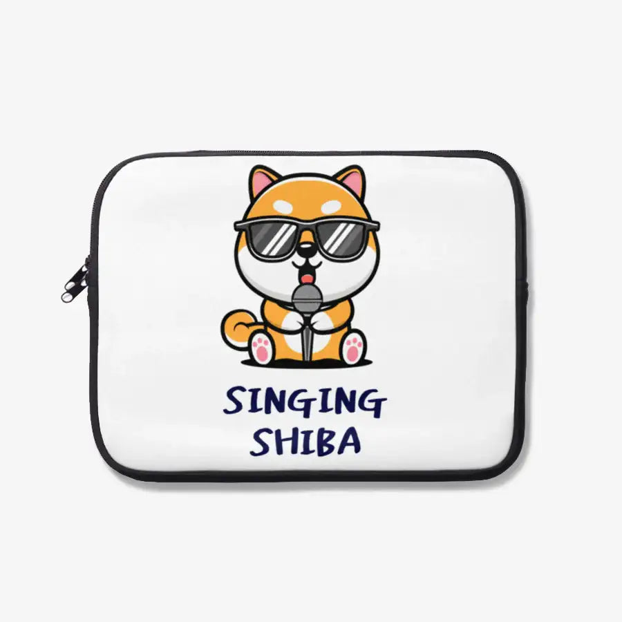 Ready to Go - Singing Shiba 15" Laptop Case - Marpple Shop - laptop case - Harumio