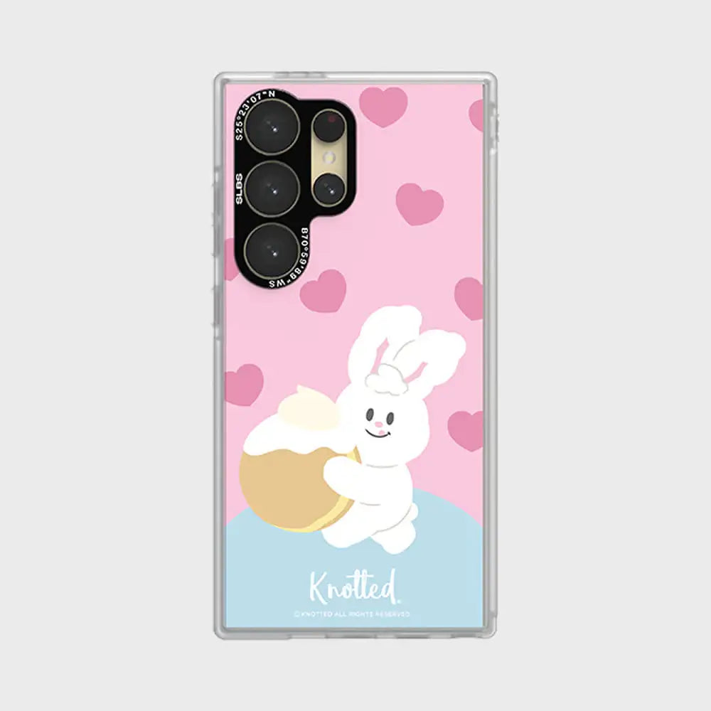 SLBS - Knotted Cream Bunny Impression Case (Galaxy S24 Series) - SLBS - Home & Living, Accessories - Harumio