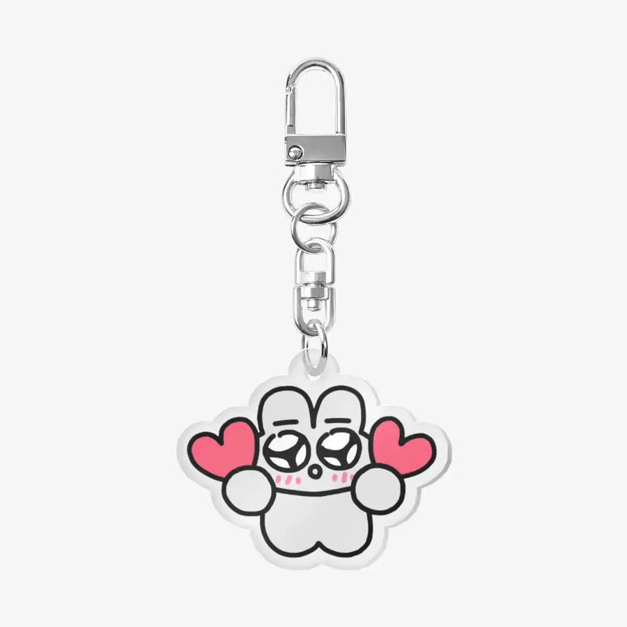 Kkuitkkuit - Couple Totua Heart Acrylic Keyring - Marpple Shop - Keyring - Harumio