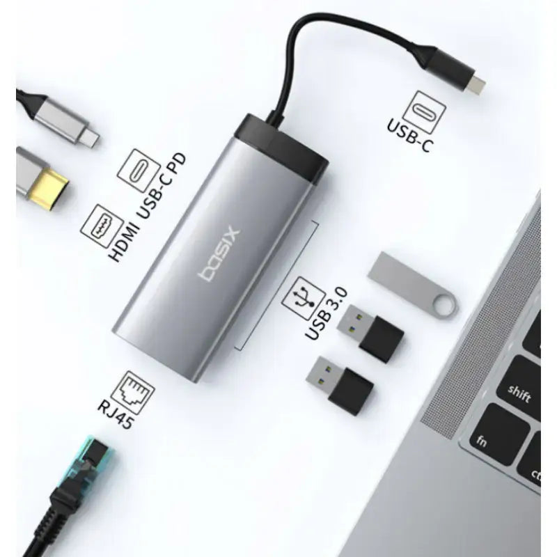Wadiz x BASIX - 6-in-1 USB-C Multi Hub - Wadiz x BASIX - Home & Living, Accessories - Harumio