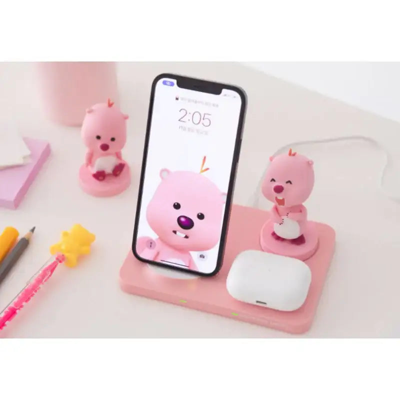 Wadiz x Zanmang Loopy - Dual High-Speed Wireless Charging Stand - Wadiz x Zanmang Loopy - Charging Stand - Harumio