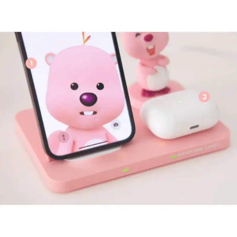 Wadiz x Zanmang Loopy - Dual High-Speed Wireless Charging Stand - Wadiz x Zanmang Loopy - Charging Stand - Harumio
