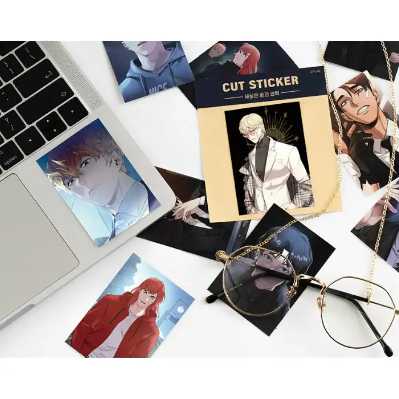 The World is Money and Power x YLAB Store - Removable Cut Sticker - YLAB Store - Removable Sticker - Harumio