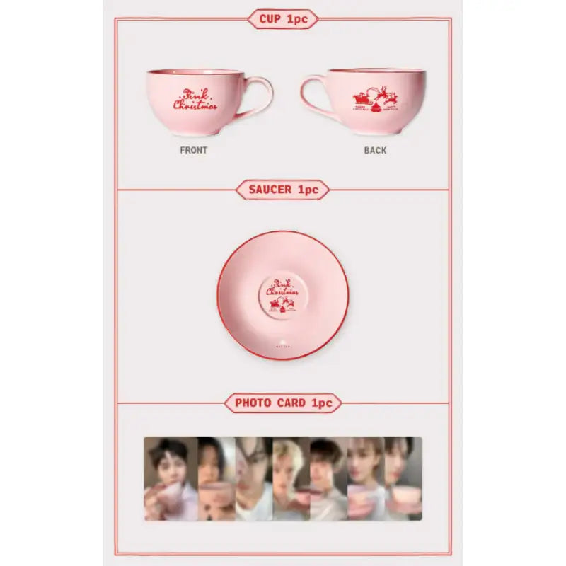 NCT 127 - 2024 Pink Christmas Cup & Saucer Set - SMTOWN - Cup - Harumio