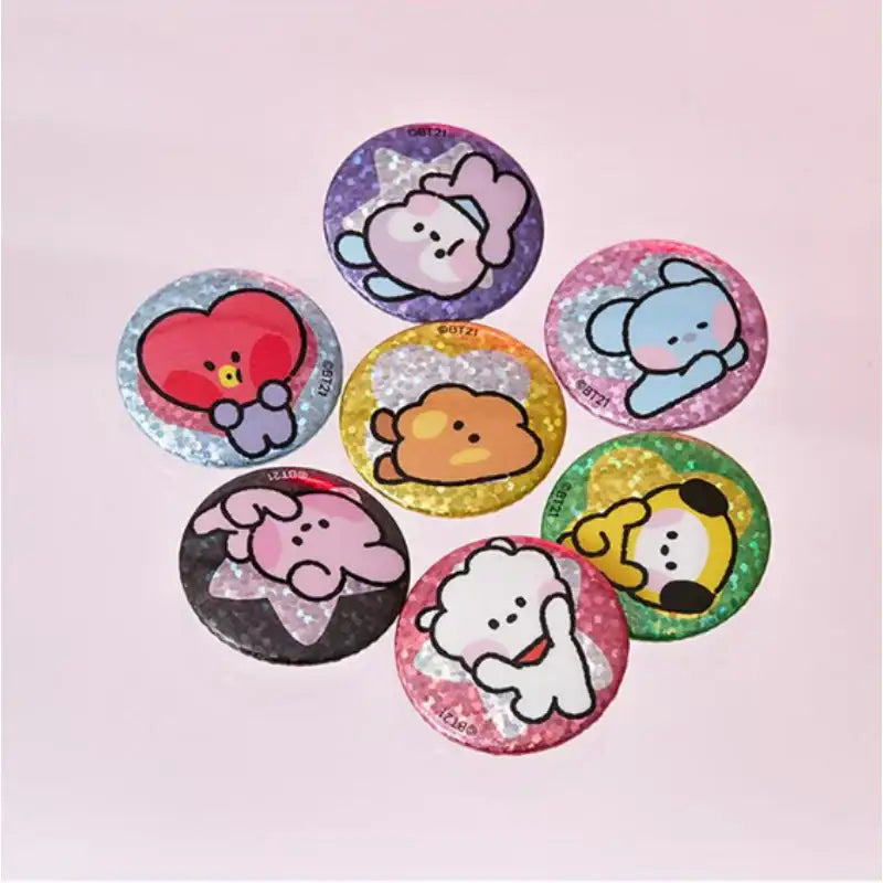 Line Friends x BT21 - Minini Lucky Gacha Mini Can Badge Set - BT21 - Can Badge - Harumio