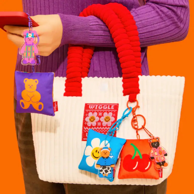 Wiggle Wiggle - Corduroy Tote Bag - Wiggle Wiggle - Bag - Harumio