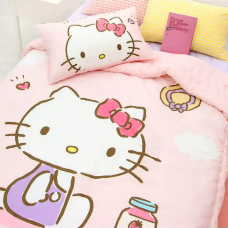 NARA HOME DECO X Sanrio - Picnic Hello Kitty Bedding Set - NARA HOME DECO - Blanket - Harumio
