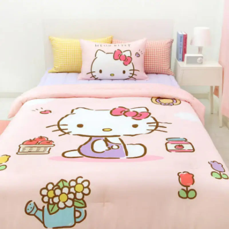 NARA HOME DECO X Sanrio - Picnic Hello Kitty Bedding Set - NARA HOME DECO - Blanket - Harumio