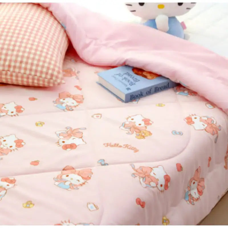 NARA HOME DECO X Sanrio - New Ribbon Hello Kitty Blanket - NARA HOME DECO - Blanket - Harumio