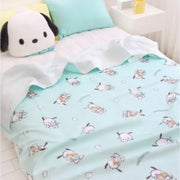 NARA HOME DECO X Sanrio - Pochacco Bamboo Ripple Double Blanket Follow - NARA HOME DECO - Blanket - Harumio