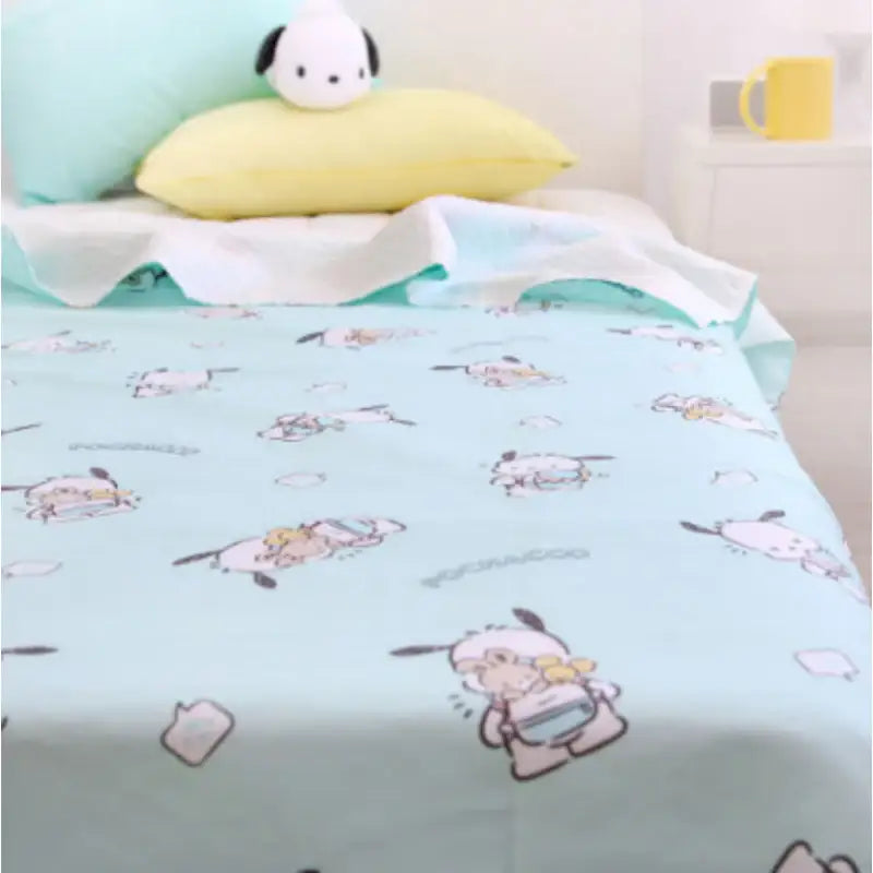 NARA HOME DECO X Sanrio - Pochacco Bamboo Ripple Double Blanket Follow - NARA HOME DECO - Blanket - Harumio
