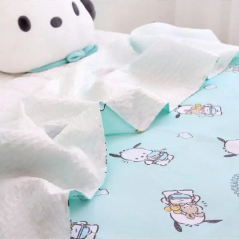 NARA HOME DECO X Sanrio - Pochacco Bamboo Ripple Double Blanket Follow - NARA HOME DECO - Blanket - Harumio