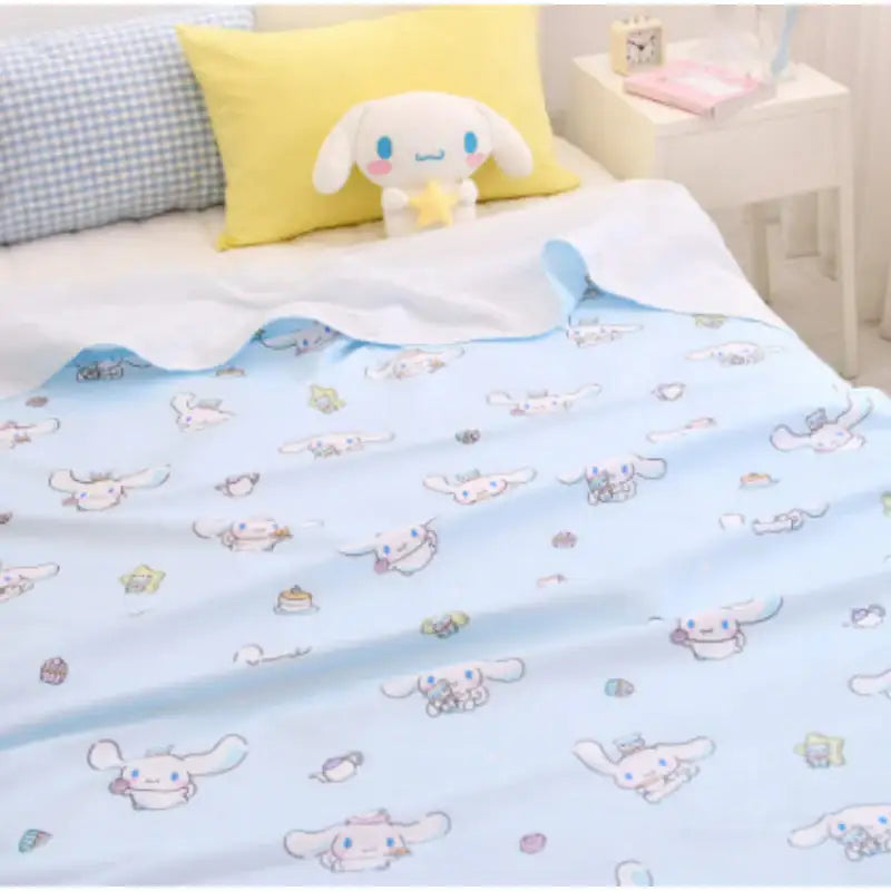 NARA HOME DECO X Sanrio - Cinnamoroll Bamboo Ripple Double Blanket Milky - NARA HOME DECO - Blanket - Harumio