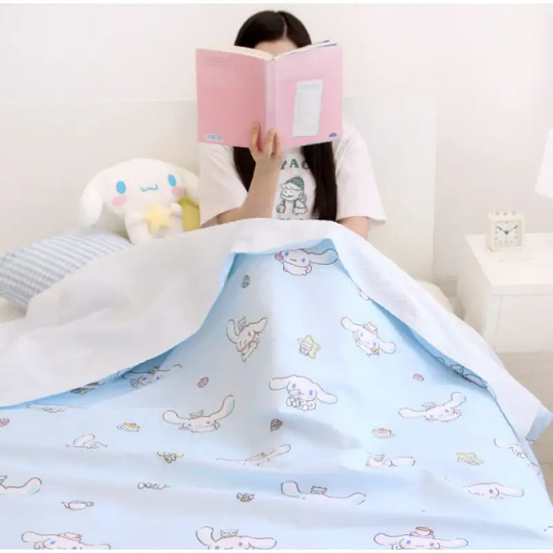 NARA HOME DECO X Sanrio - Cinnamoroll Bamboo Ripple Double Blanket Milky - NARA HOME DECO - Blanket - Harumio