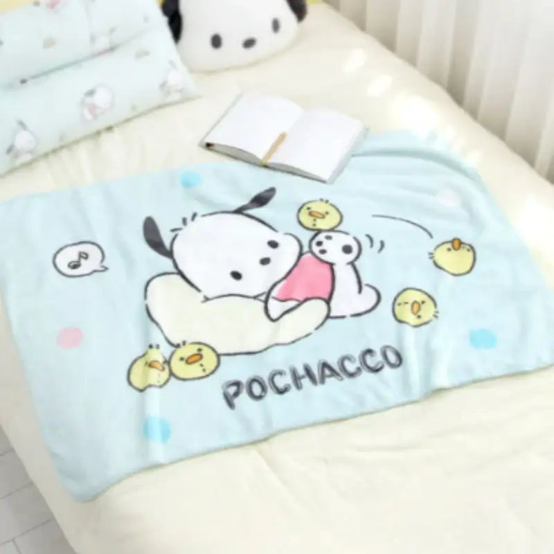 NARA HOME DECO X Sanrio - Pochacco Flannel Blanket - NARA HOME DECO - Blanket - Harumio