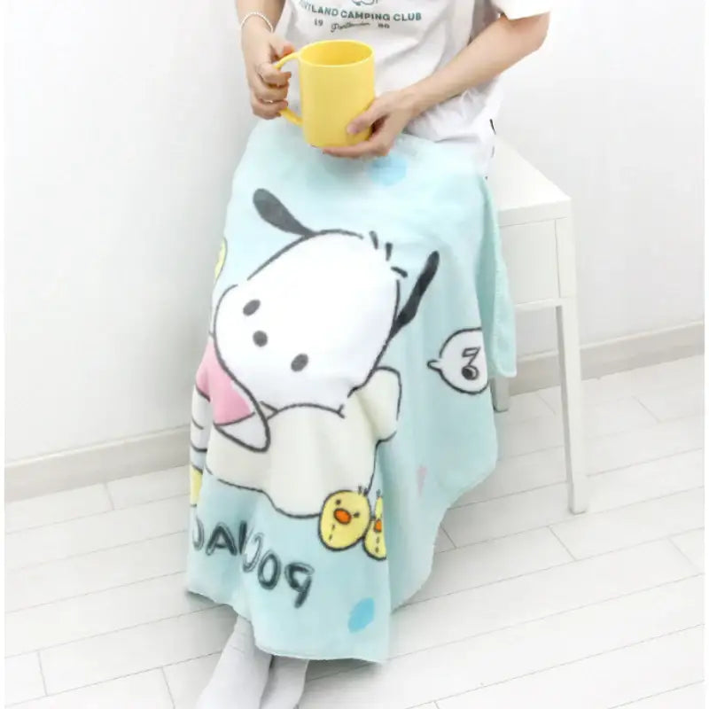 NARA HOME DECO X Sanrio - Pochacco Flannel Blanket - NARA HOME DECO - Blanket - Harumio