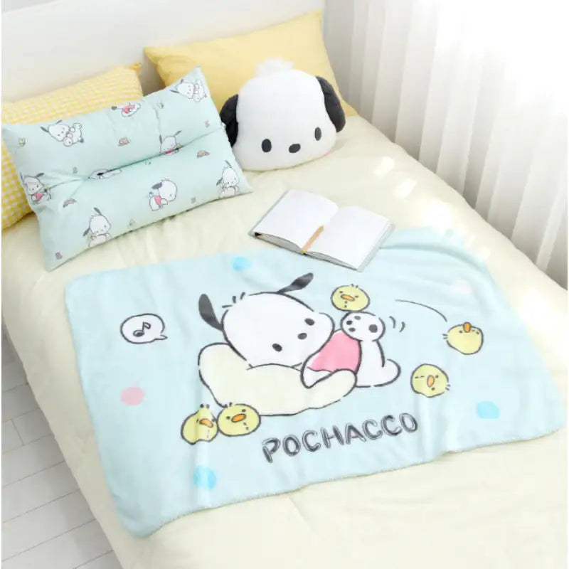 NARA HOME DECO X Sanrio - Pochacco Flannel Blanket - NARA HOME DECO - Blanket - Harumio