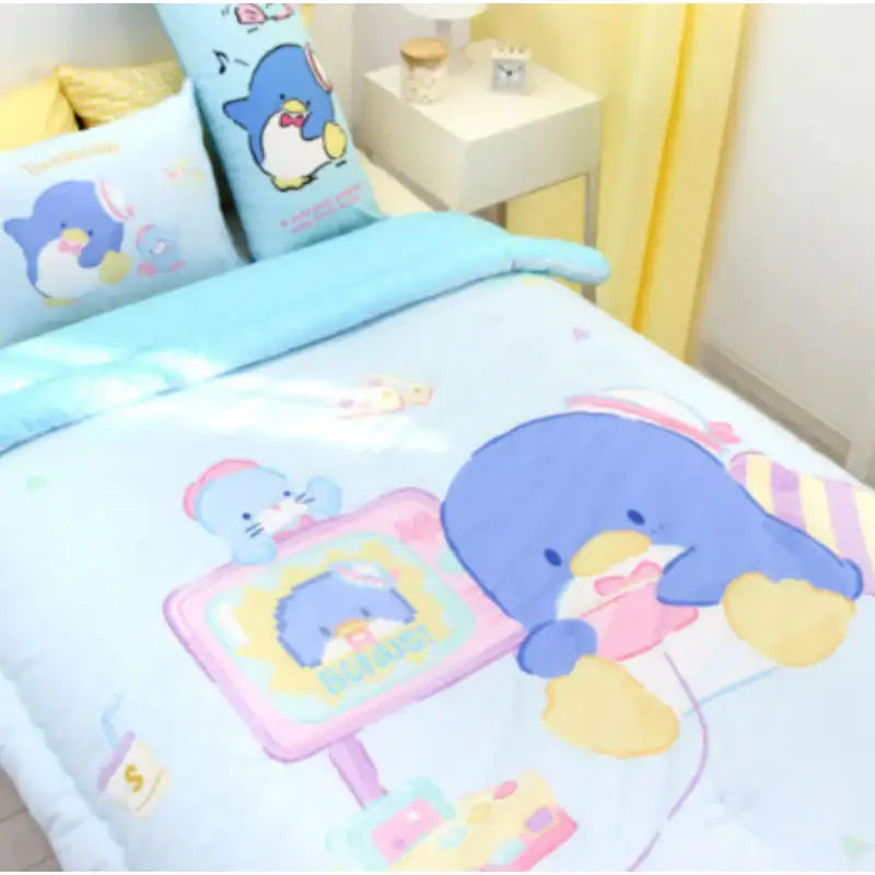 NARA HOME DECO X Sanrio - Tuxedo Sam Pure Cotton Quilt Happy - NARA HOME DECO - Blanket - Harumio