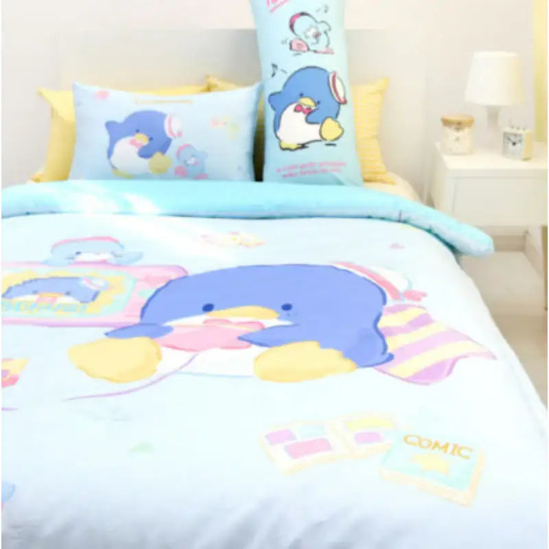 NARA HOME DECO X Sanrio - Tuxedo Sam Pure Cotton Quilt Happy - NARA HOME DECO - Blanket - Harumio