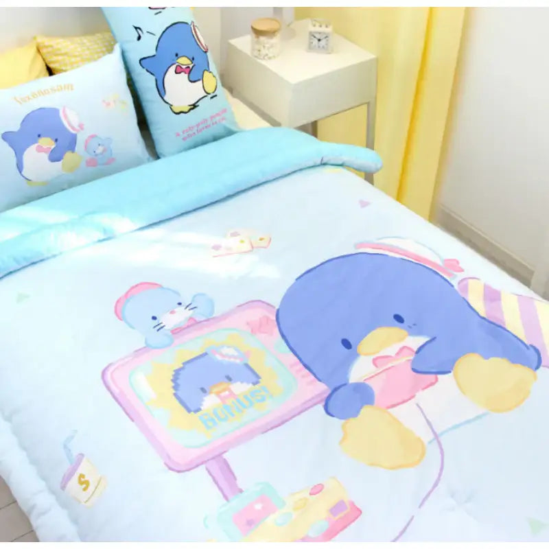 NARA HOME DECO X Sanrio - Tuxedo Sam Pure Cotton Quilt Happy - NARA HOME DECO - Blanket - Harumio