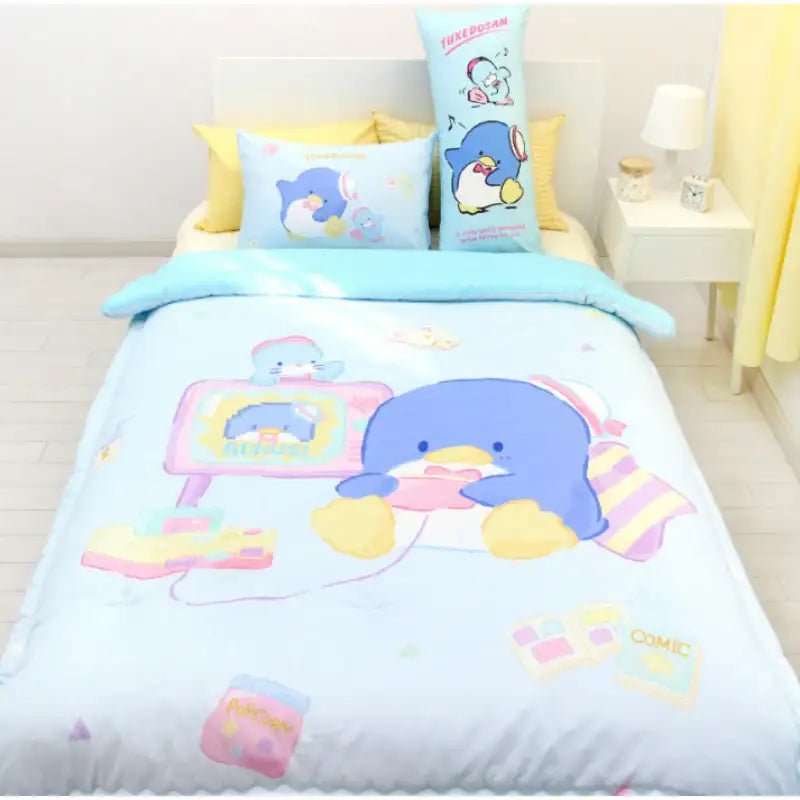 NARA HOME DECO X Sanrio - Tuxedo Sam Pure Cotton Quilt Happy - NARA HOME DECO - Blanket - Harumio