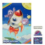 Pokémon Store - Pokémon Center Poster & Sticker Set Night Arcade - Pokémon Store - Stcker - Harumio