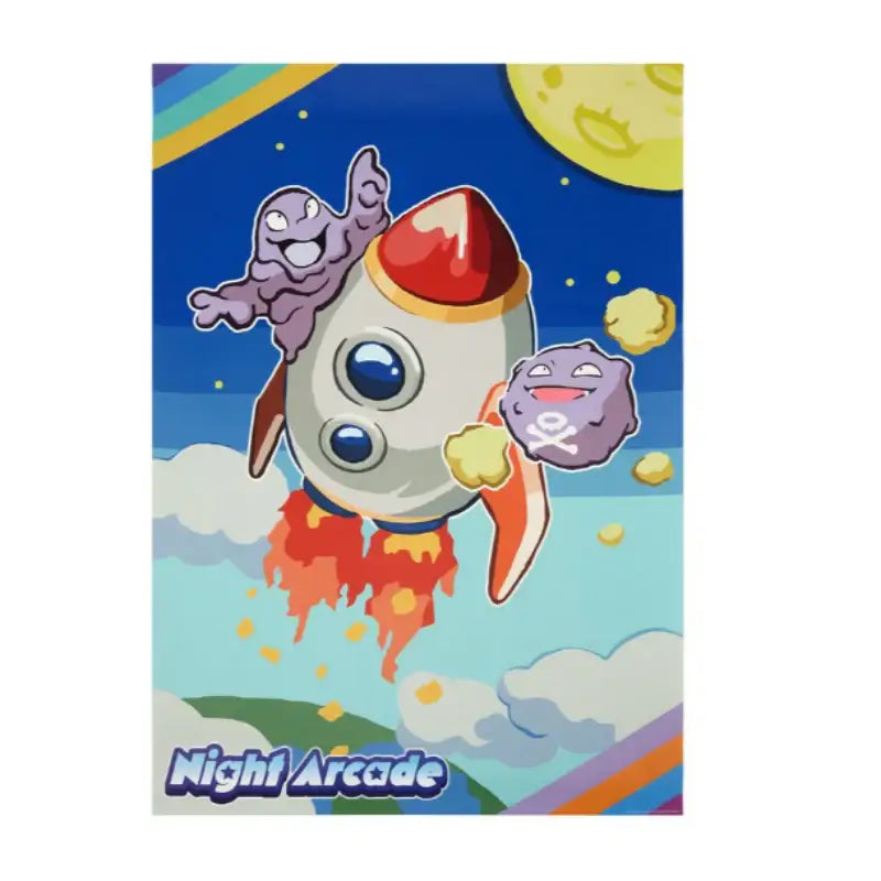 Pokémon Store - Pokémon Center Poster & Sticker Set Night Arcade - Pokémon Store - Stcker - Harumio