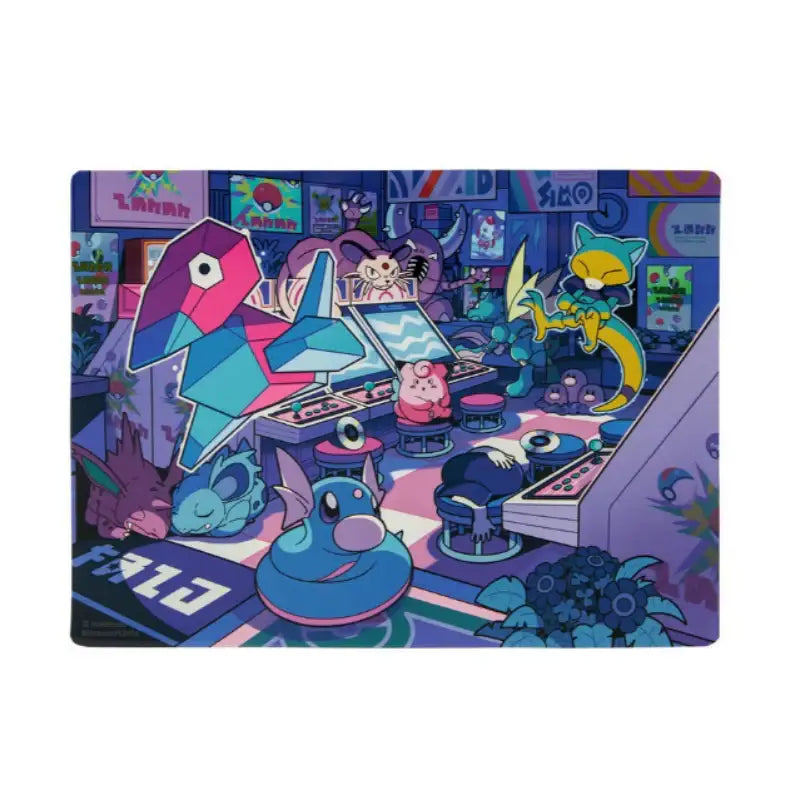 Pokémon Store - Pokémon Center Poster & Sticker Set Night Arcade - Pokémon Store - Stcker - Harumio