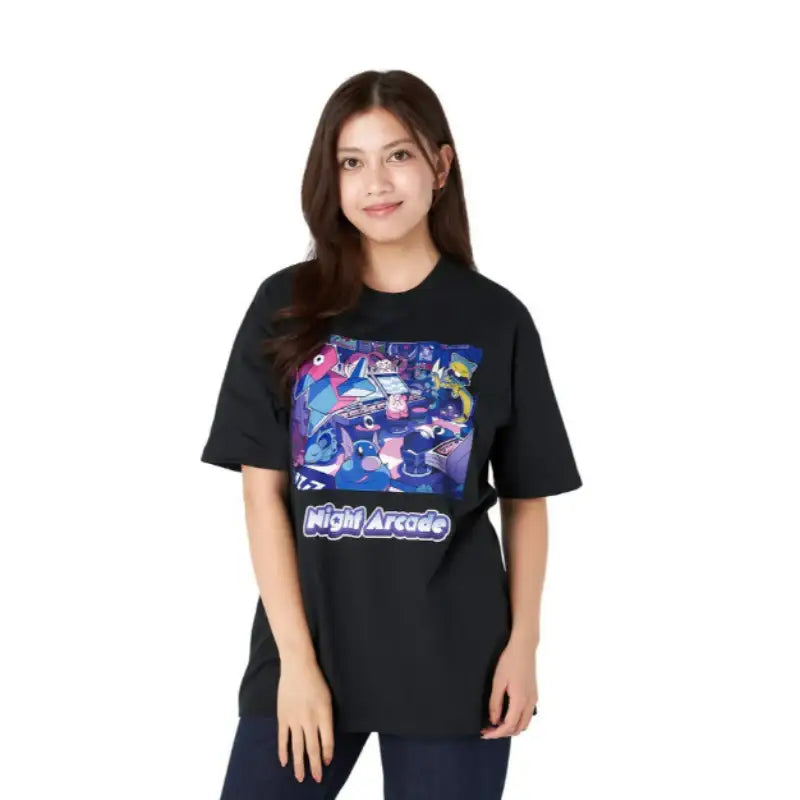 Pokémon Store - Pokémon Center T-Shirt Night Arcade - Pokémon Store - T-Shirt - Harumio