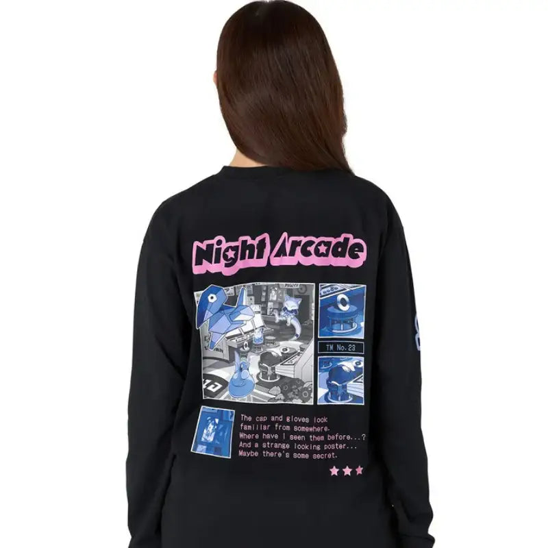 Pokémon Store - Pokémon Center Man to Man Night Arcade - Pokémon Store - Sweatshirt - Harumio