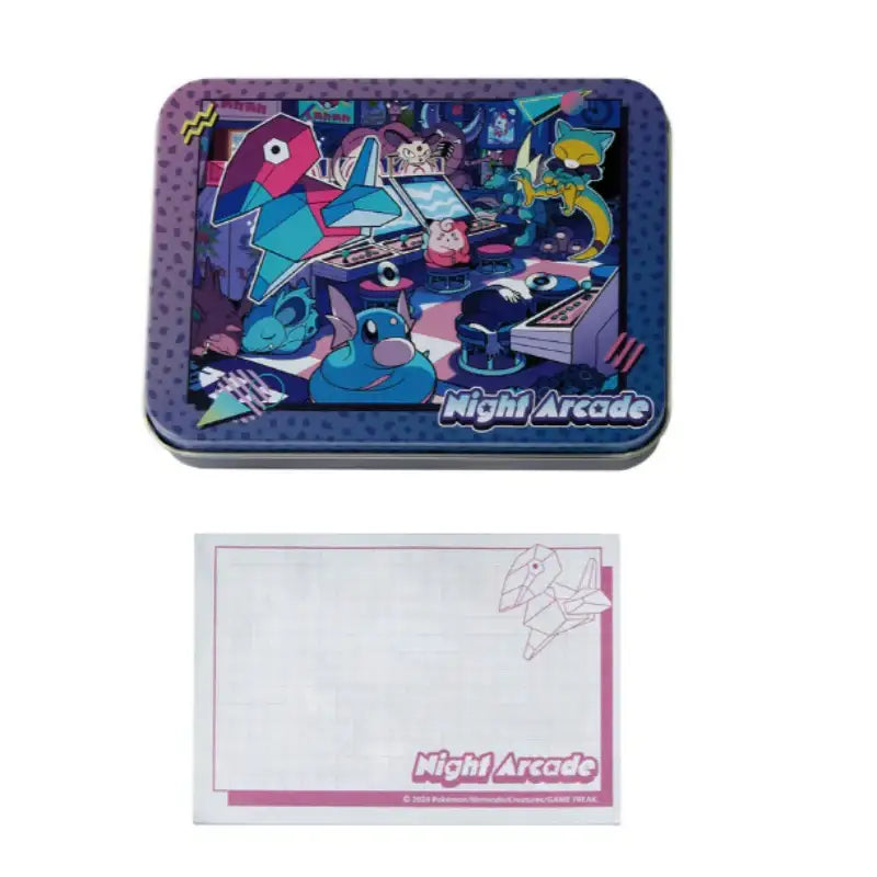 Pokémon Store - Pokémon Center Tin Case Memo Night Arcade - Pokémon Store - Memo - Harumio