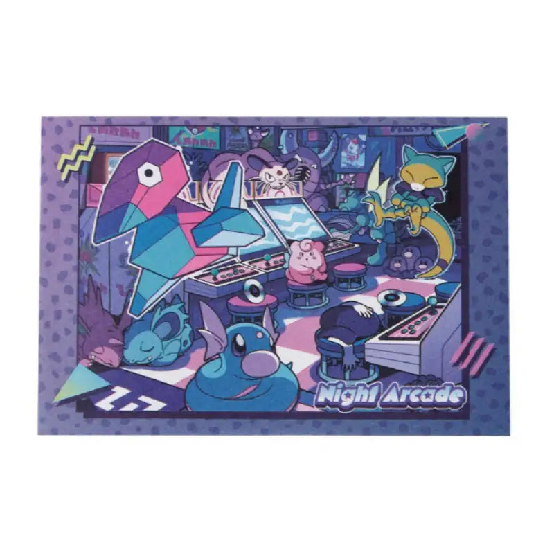Pokémon Store - Pokémon Center Tin Case Memo Night Arcade - Pokémon Store - Memo - Harumio