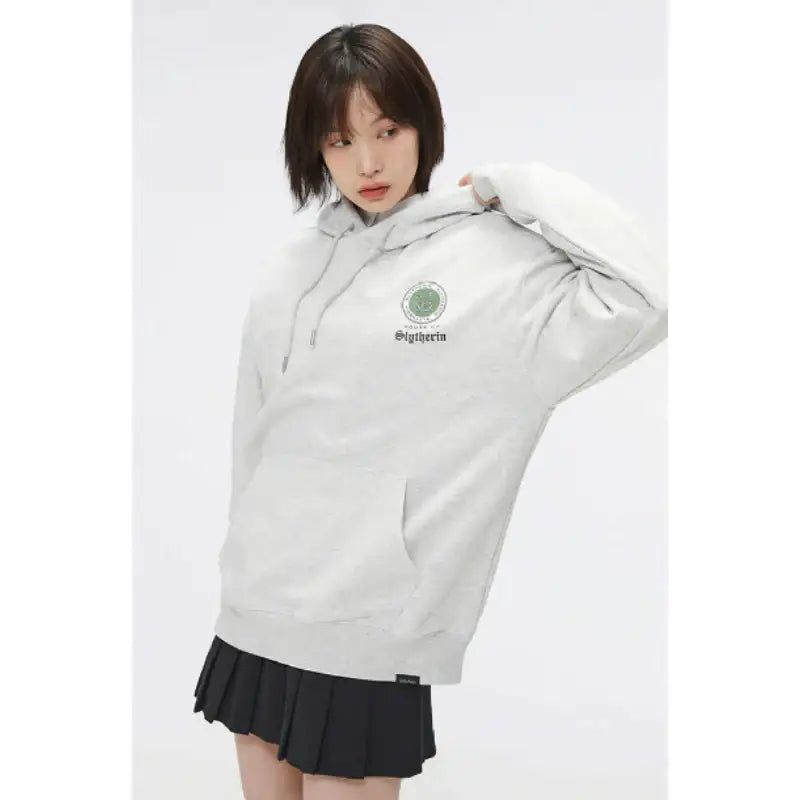 SPAO x Harry Potter - Slytherin Hooded Sweatshirt - SPAO - Sweatshirt - Harumio