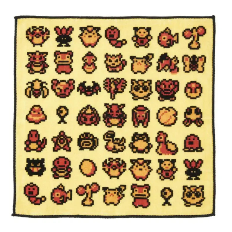 Pokémon Store - Pokémon Center Hand Towel Game Dot Gold and Silver - Pokémon Store - Towel - Harumio