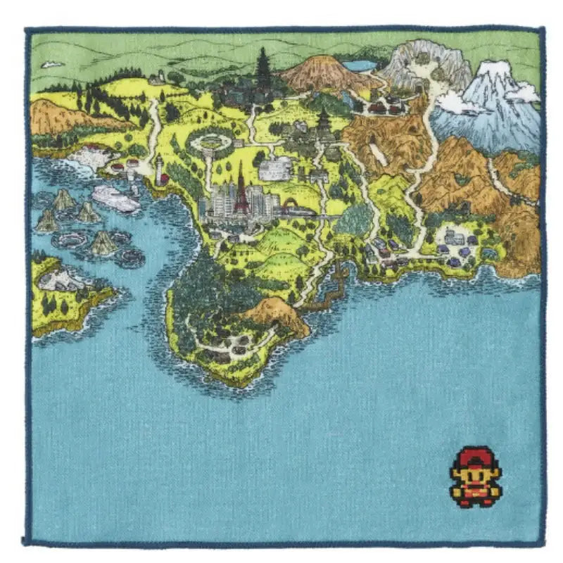 Pokémon Store - Pokémon Center Hand Towel Region Map - Pokémon Store - Towel - Harumio