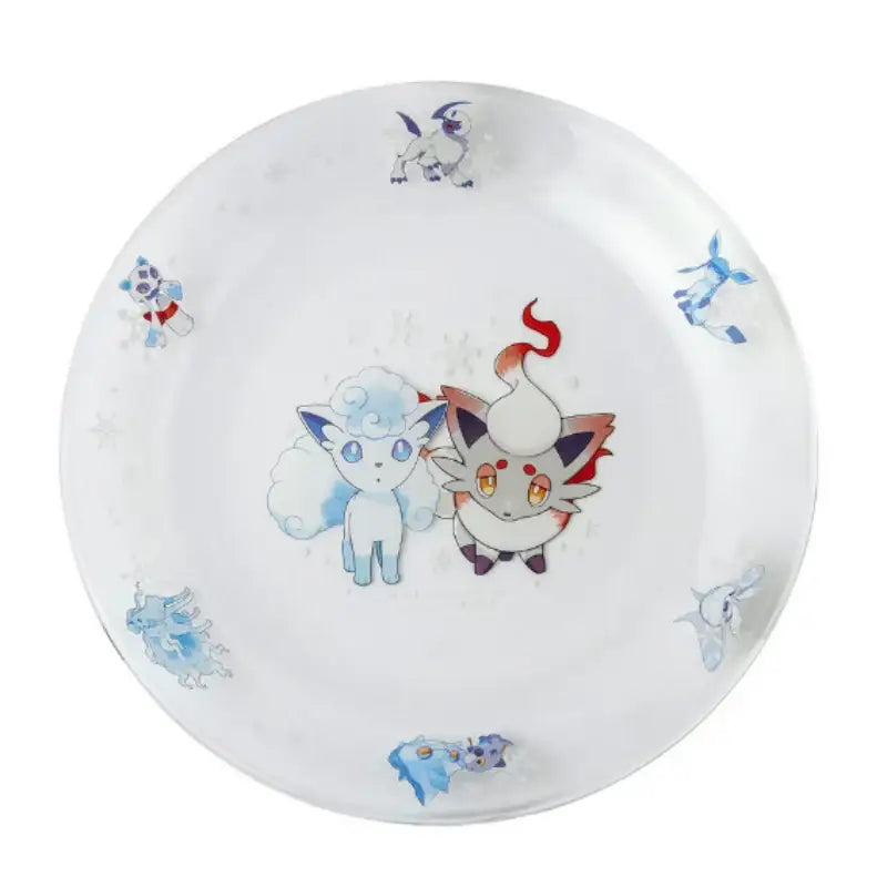 Pokémon Store - Pokémon Center Glass Plate Snowy Gathering - Pokémon Store - Plate - Harumio