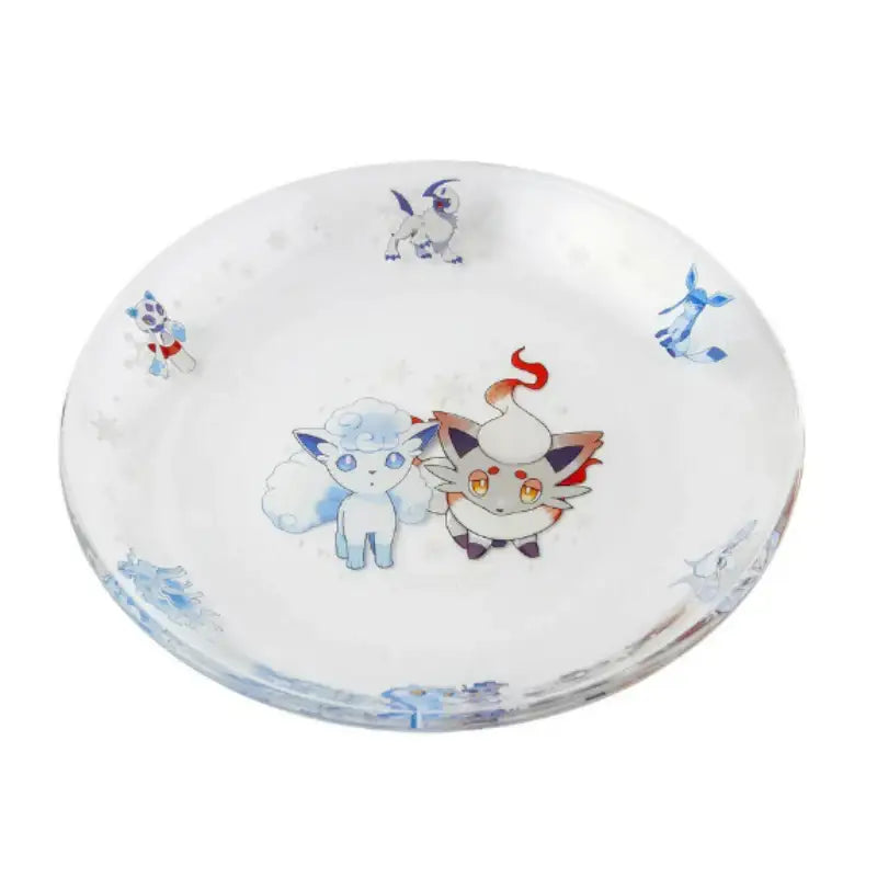 Pokémon Store - Pokémon Center Glass Plate Snowy Gathering - Pokémon Store - Plate - Harumio