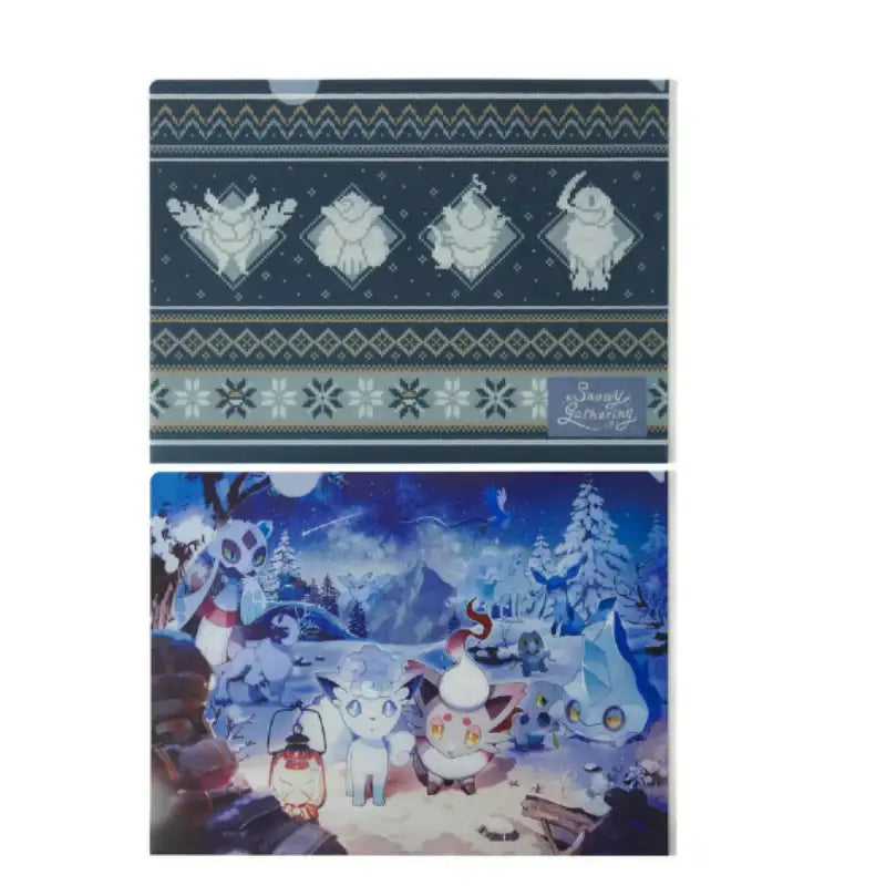 Pokémon Store - Pokémon Center A4 Clear File Set Snowy Gathering - Pokémon Store - Clear File - Harumio