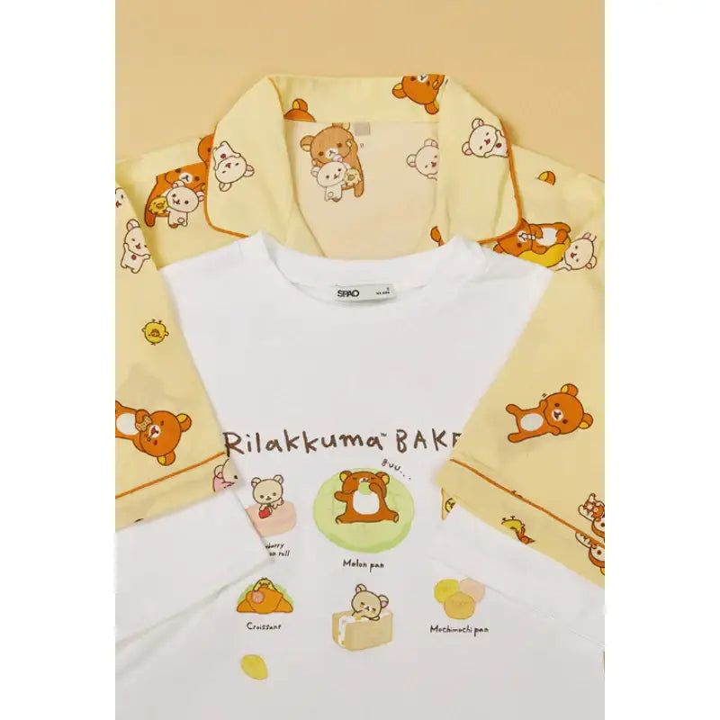 SPAO x Rilakkuma - Kuma's Free Time Short Sleeve T-Shirt - SPAO - T-Shirt - Harumio
