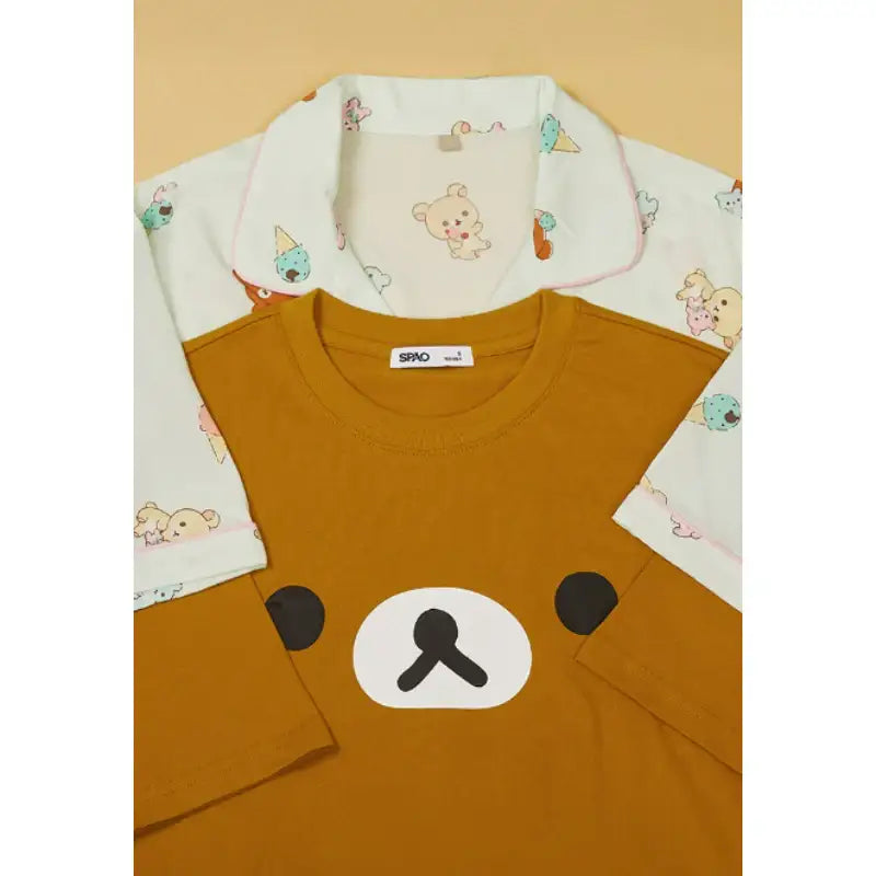 SPAO x Rilakkuma - Kuma's Free Time Short Sleeve T-Shirt - SPAO - T-Shirt - Harumio