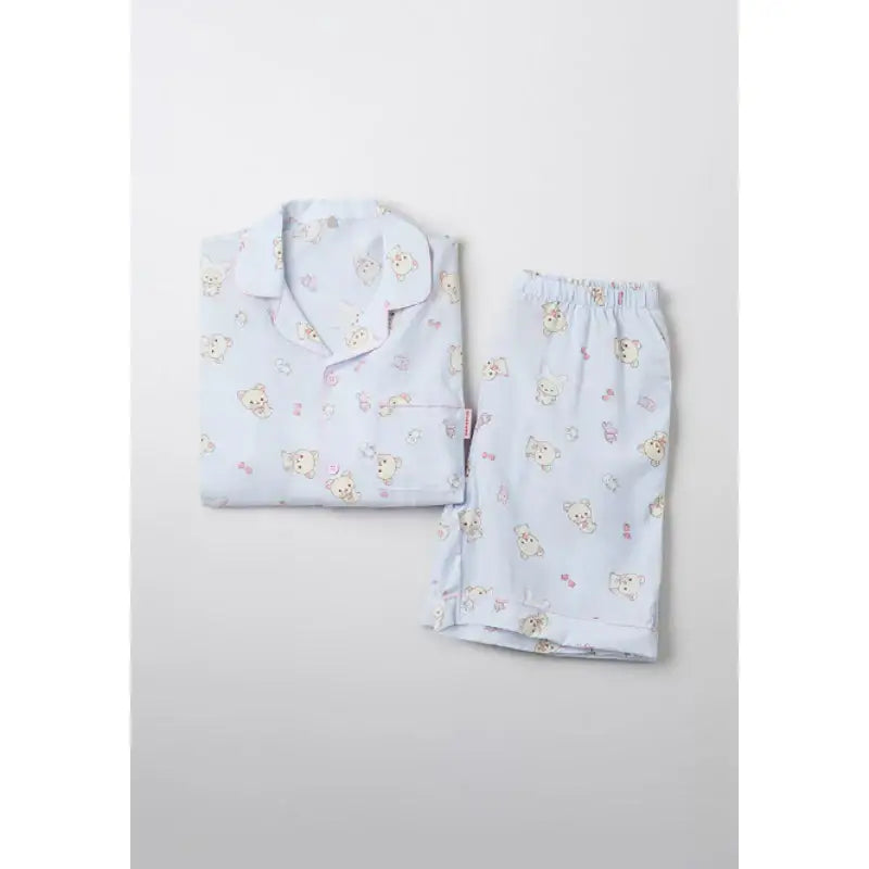 SPAO x Rilakkuma - Kuma's Summer Short Sleeve Pajamas - SPAO - Pajamas - Harumio