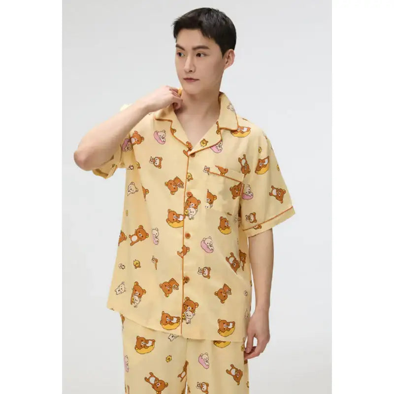 SPAO x Rilakkuma - Kuma's Summer Short Sleeve Pajamas - SPAO - Pajamas - Harumio