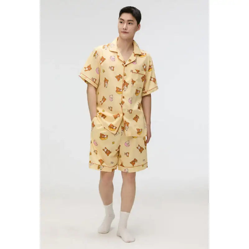 SPAO x Rilakkuma - Kuma's Summer Short Sleeve Pajamas - SPAO - Pajamas - Harumio