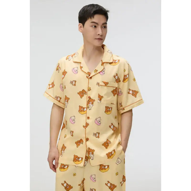 SPAO x Rilakkuma - Kuma's Summer Short Sleeve Pajamas - SPAO - Pajamas - Harumio