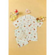 SPAO x Rilakkuma - Kuma's Summer Short Sleeve Pajamas - SPAO - Pajamas - Harumio