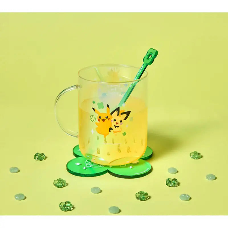 Pokémon Center Lucky for You Four Leaf Clover Cup & Coaster Set - Pokémon Store - Cup - Harumio